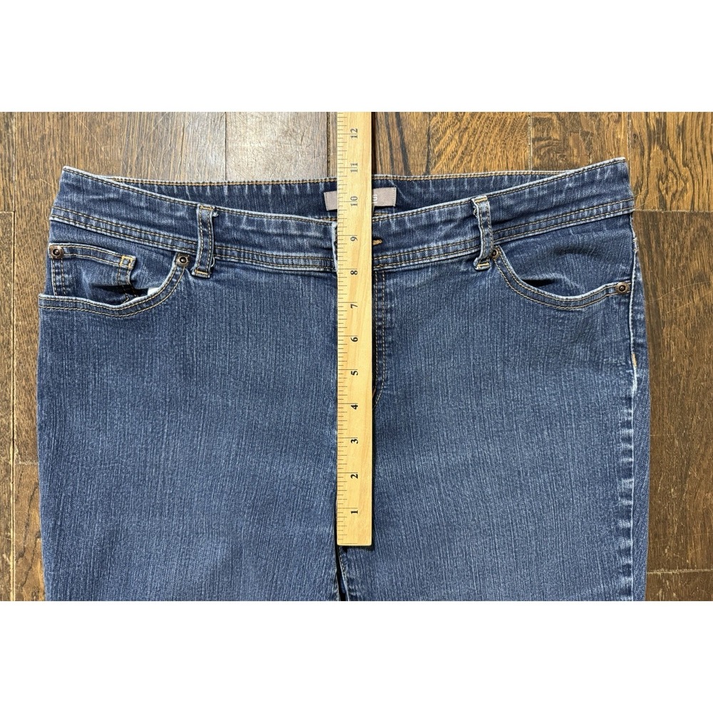 Chico's Jeans Women's Sz 2 Short (W34xL27) US L/12 Blue Mid Rise Straight - Picture 5 of 8